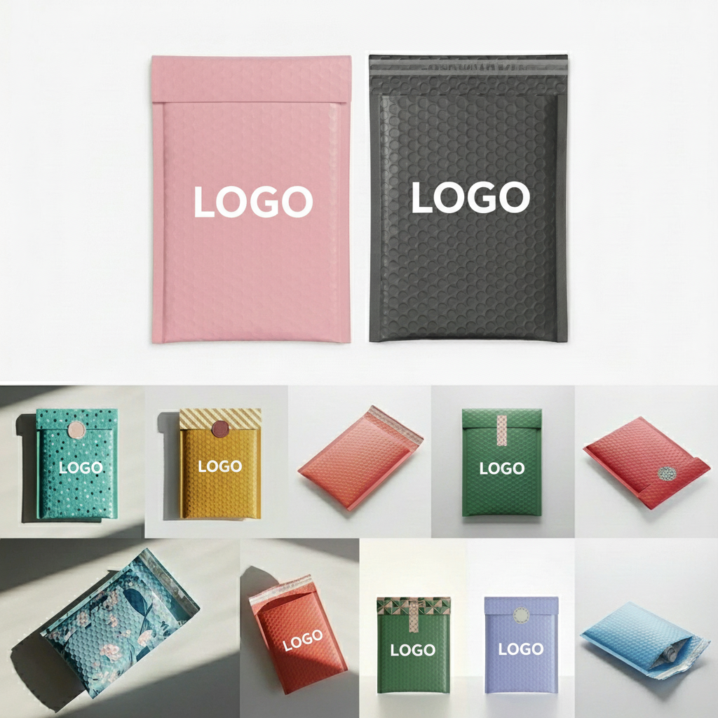 Colorful Water-Resistant Bubble Mailers for Secure Shipping