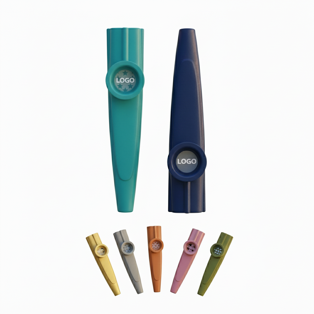 7-Color Plastic Kazoo Set with Interchangeable Membranes - Musical Toy for Beginners & Groups