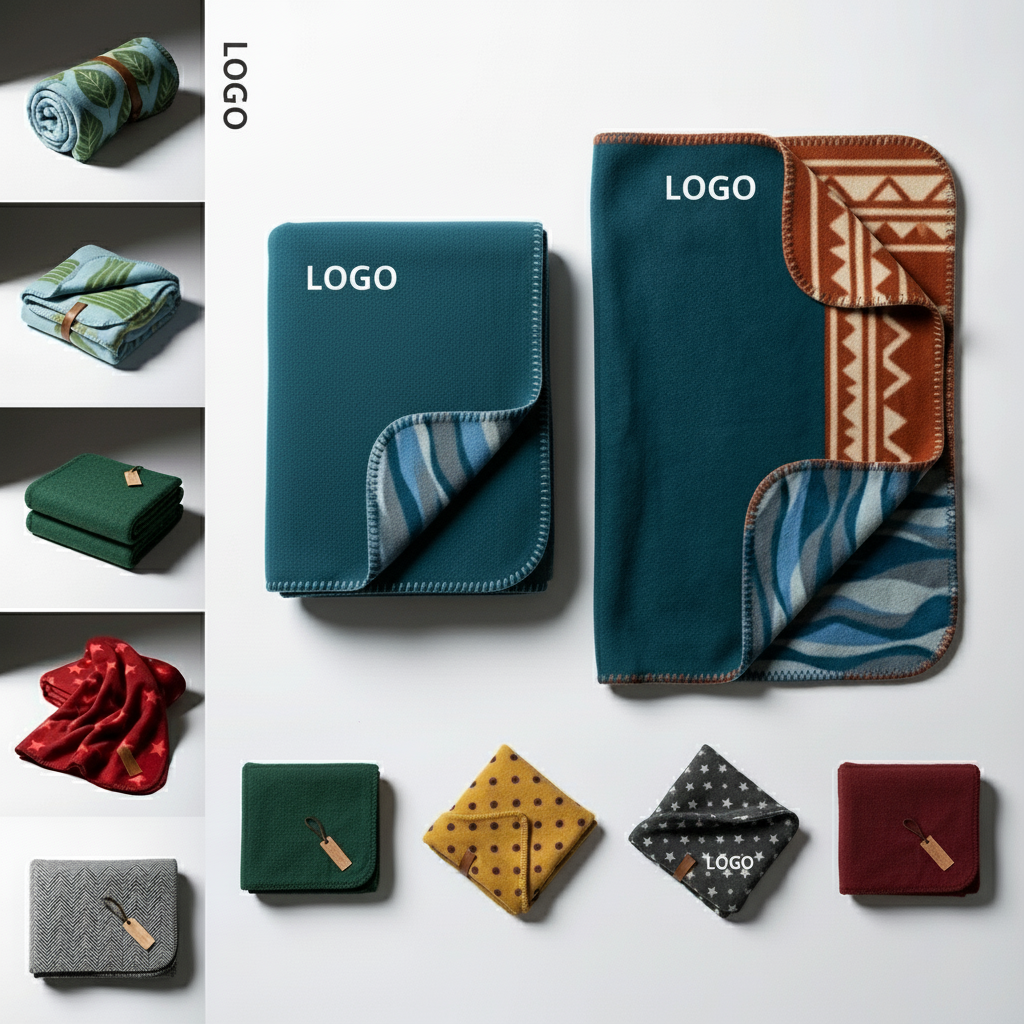 Printed Polar Fleece Throw Blanket - 60