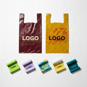Custom PE Plastic Loop Handle Gift Bags